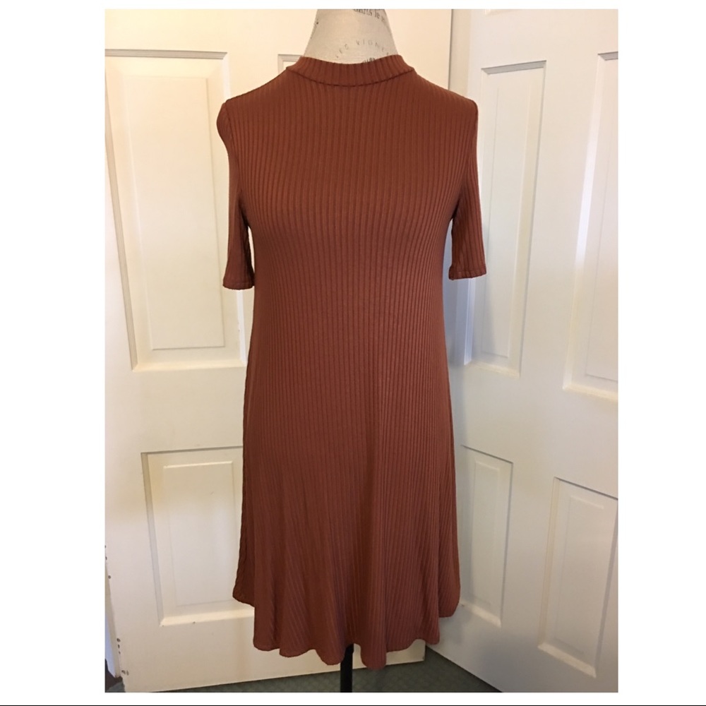American Eagle Ribbed Swing Dress